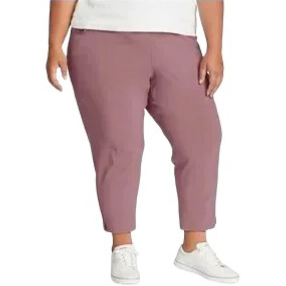 NWT EDDIE BAUER Departure Ankle Pants in Dusty Violet SZ 2X TALL